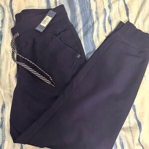 Jaanuu Scrub Jogger Pants Navy Small Petite New
